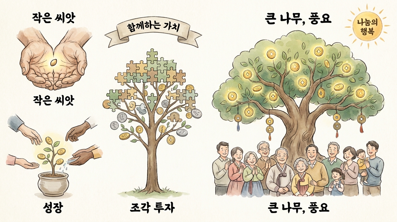 토스증권 소수점 투자를 활용한 소액 자산 형성 전략 시각화