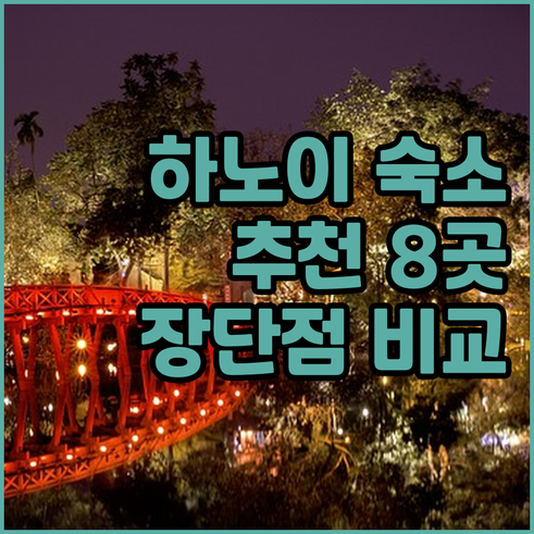 하노이 여행 숙소 고민 끝 8곳의 장