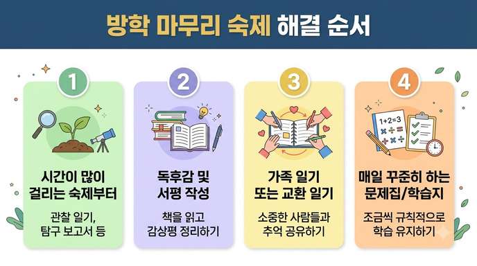 방학 숙제 우선순위