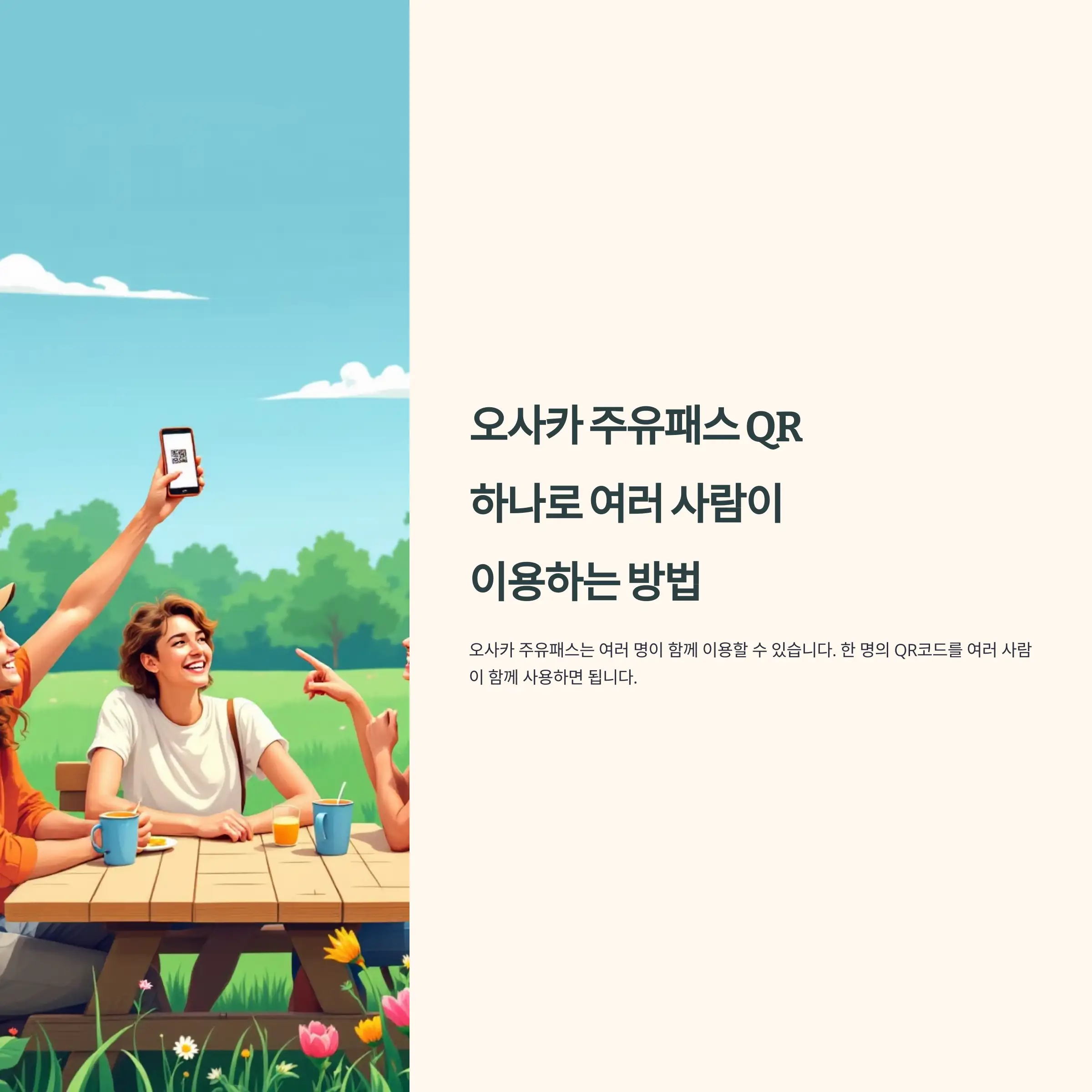 오사카 주유패스 QR 하나로 교통편 이용 방법