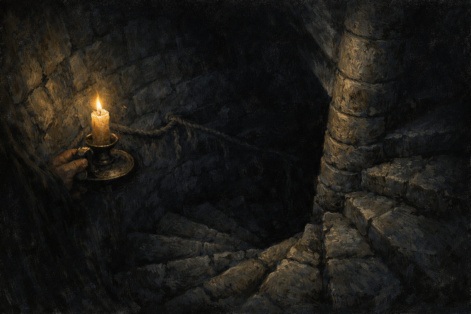 밤은 진짜 밤이었다, 불빛은 공포의 원인이었다 참조 일러스트