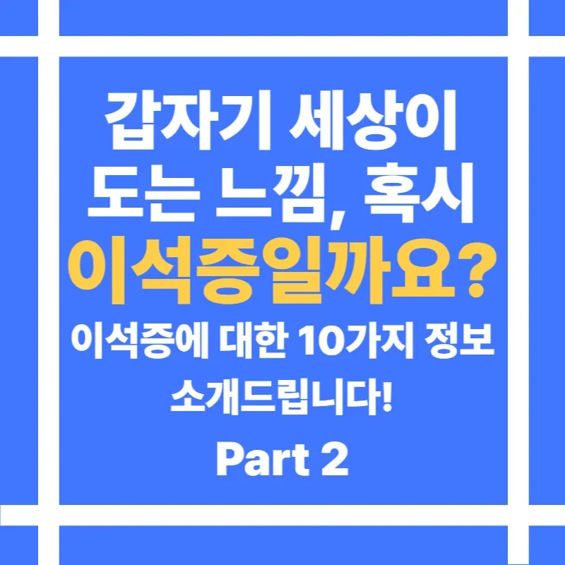 이석증 영양제