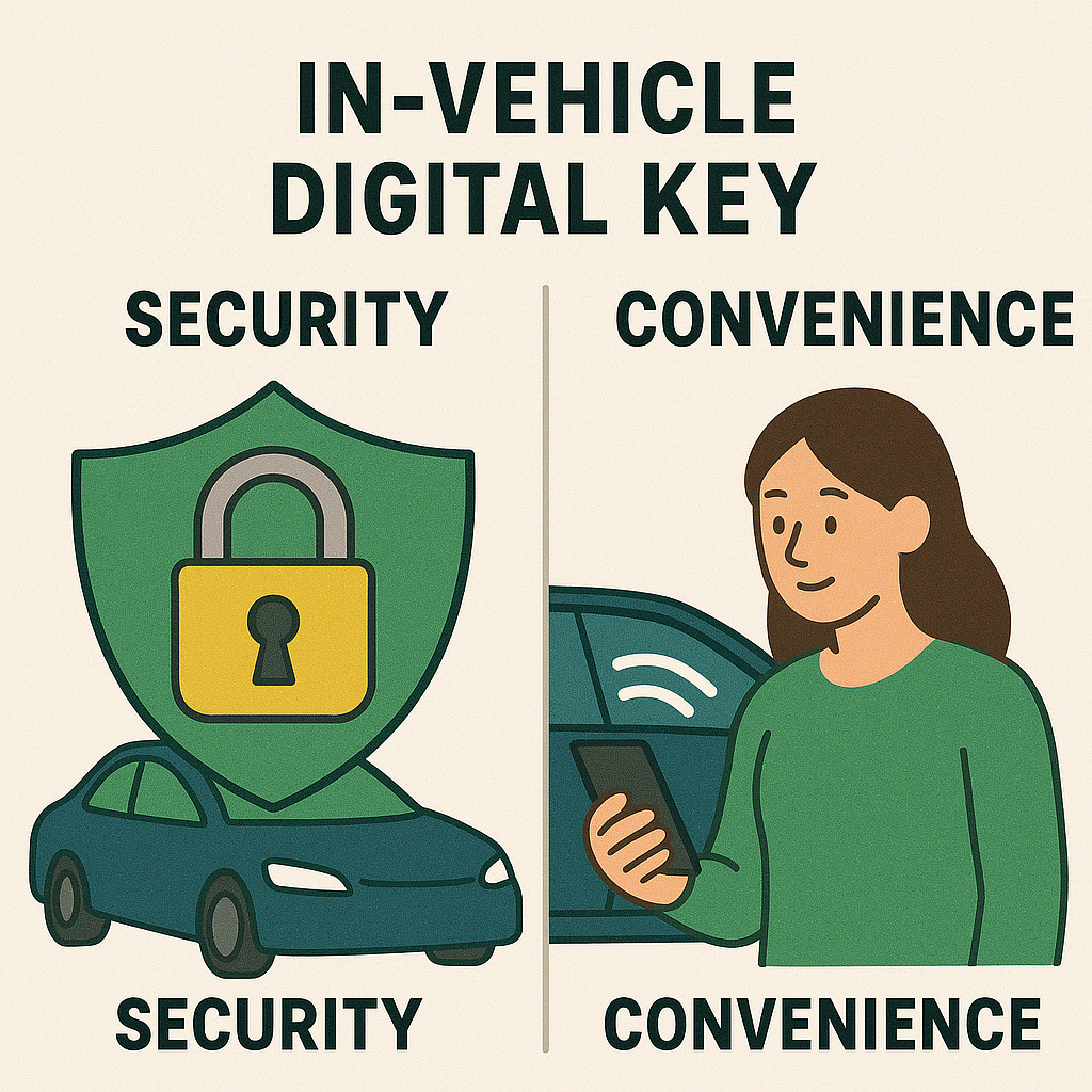 차량 내 디지털 키 기술의 보안성과 편의성