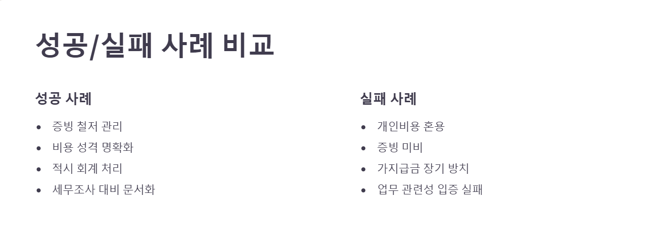 패 사례 vs 성공 사례 비교
