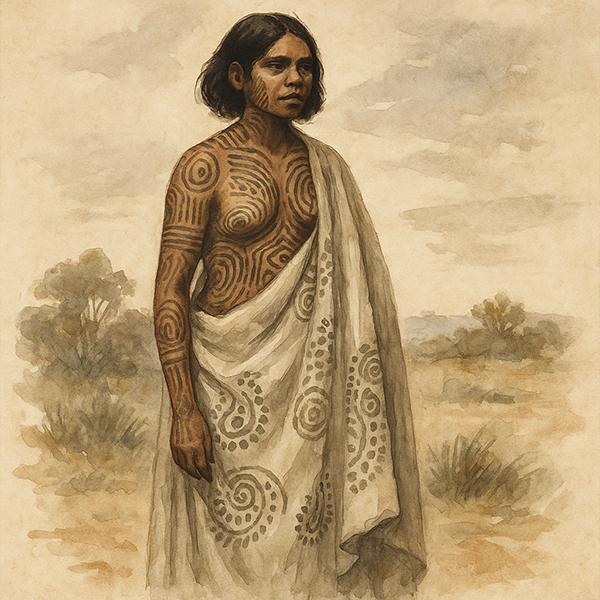 호주 원주민의 전통 문신 의복