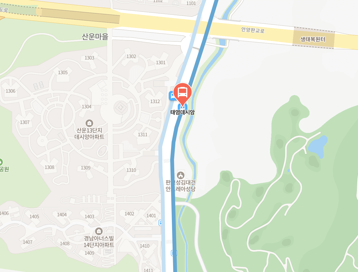 판교태영데시앙 타는 곳