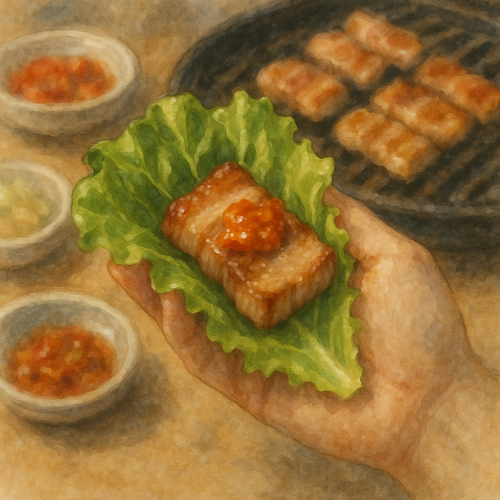 삼겹살-상추-조합원리