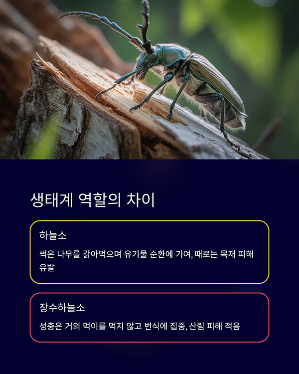 생태계 역할도 서로 다르다
