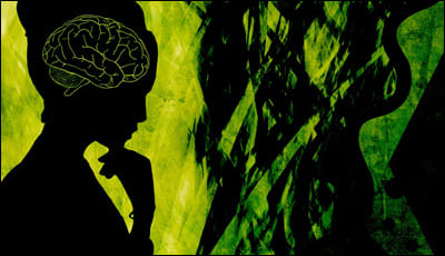 머릿속이 복잡한 갱년기 여성 일러스트