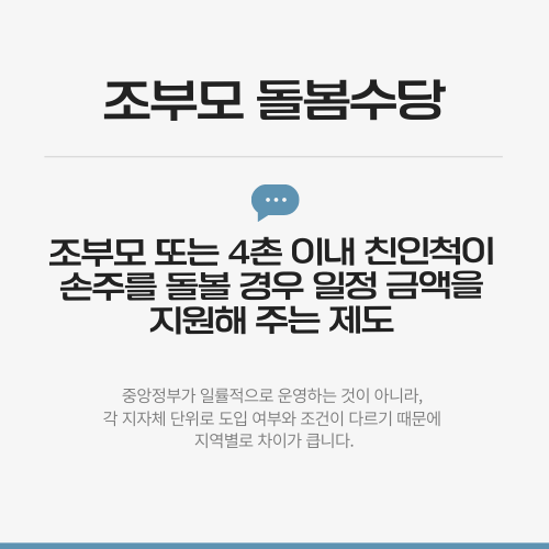 조부모 돌봄수당이란