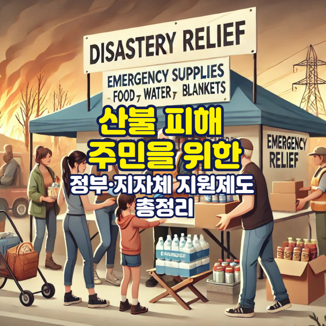 산불 피해 주민을 위한 정부&middot;지자체 지원제도 총정리