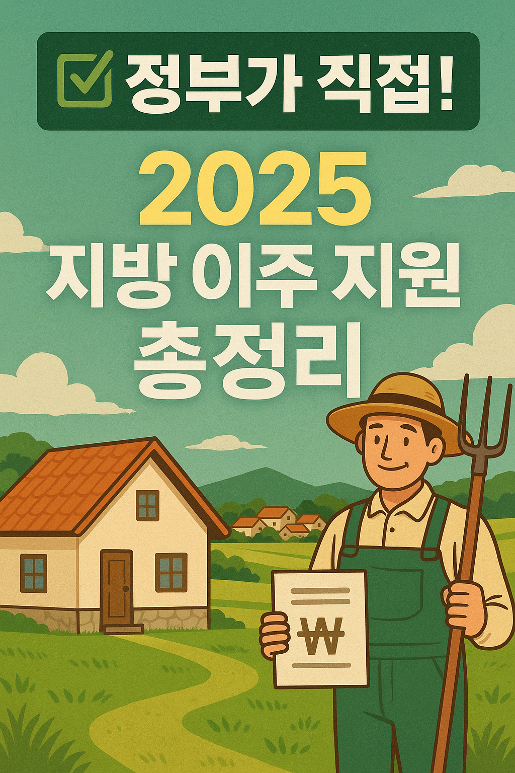정부가 직접 2025 지방 이주 지원 총정리