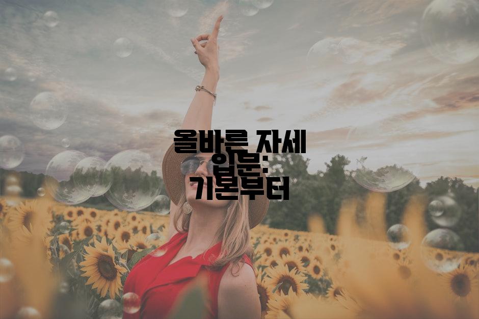 올바른 자세 입문: 기본부터