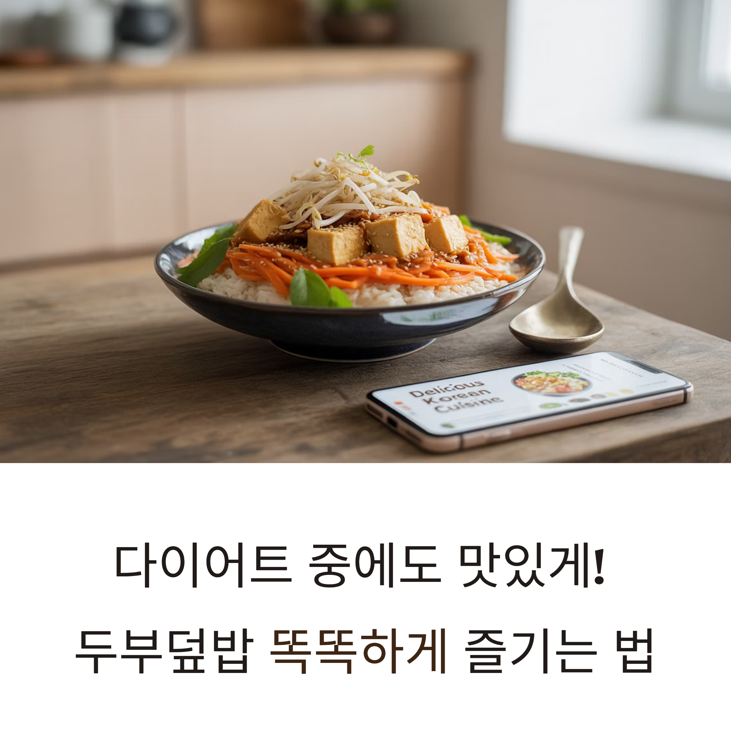 두부덮밥 다이어트 버전, 양념은 이렇게 🥗🍚
