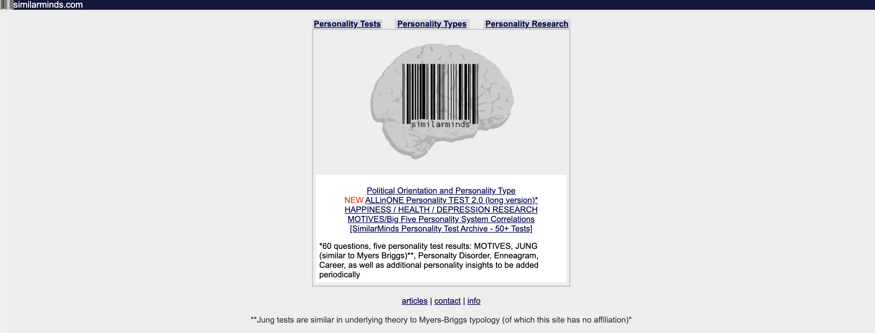 SimilarMinds MBTI Test