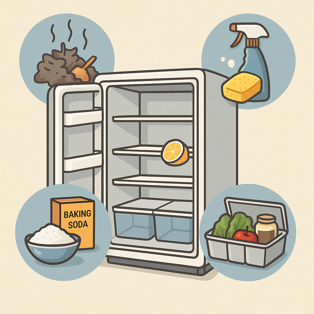 냉장고 냄새 완전 제거하고 깔끔하게 정리하는 방법