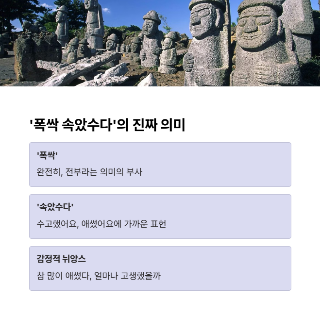 제주 방언으로서의 어원과 표현