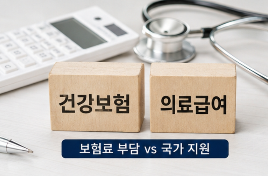 건강보험 vs 의료급여, 본인부담금 혜택 및 차이점 핵심 정리 (자격, 병원비, 신청방법 등)