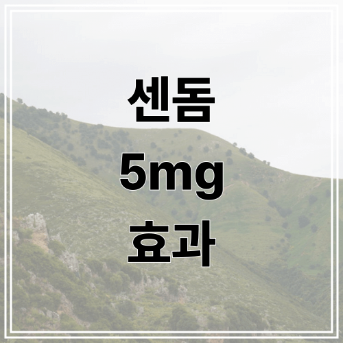 센돔 5mg 효과