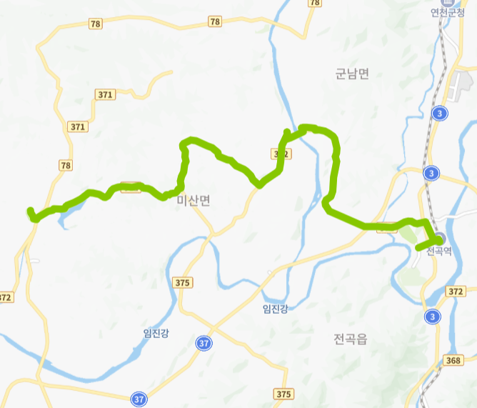연천-58-8번-버스-노선-지도