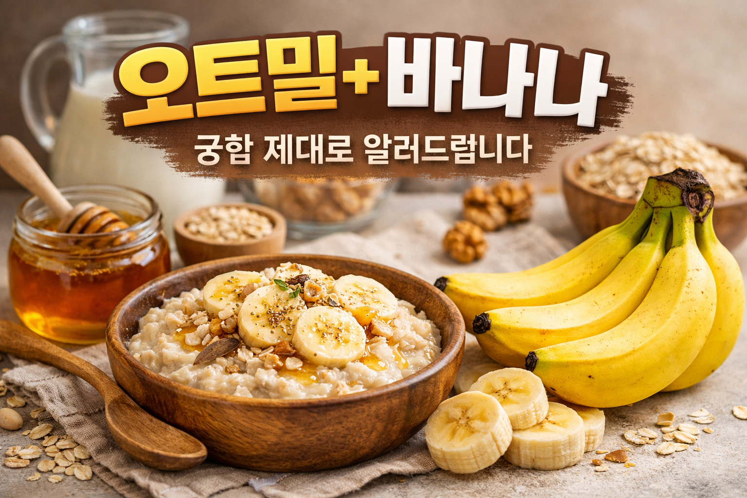 오트밀과 바나나 궁합