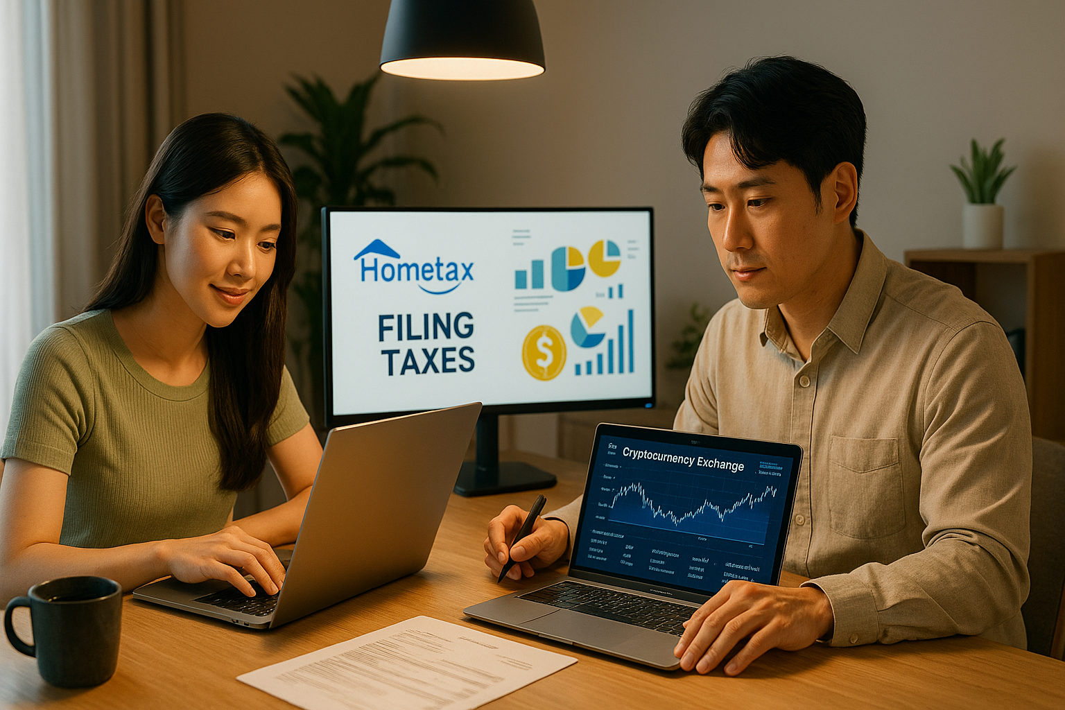 해외주식 거래 내역과 가상자산 거래소 데이터를 확인하며 홈택스 신고 준비