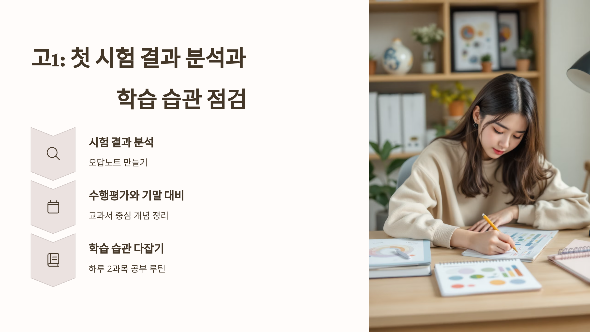 고1, 첫 시험 결과 분석과 학습 습관 점검