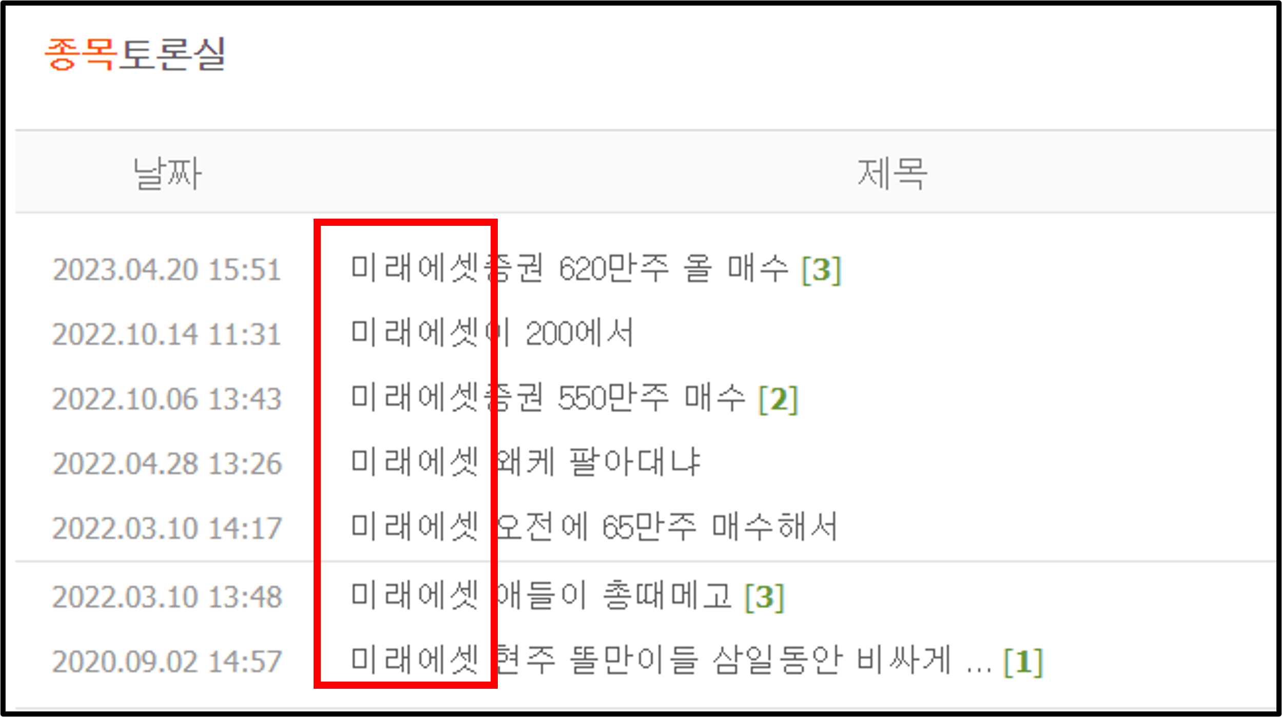 종목 토론방 거래원