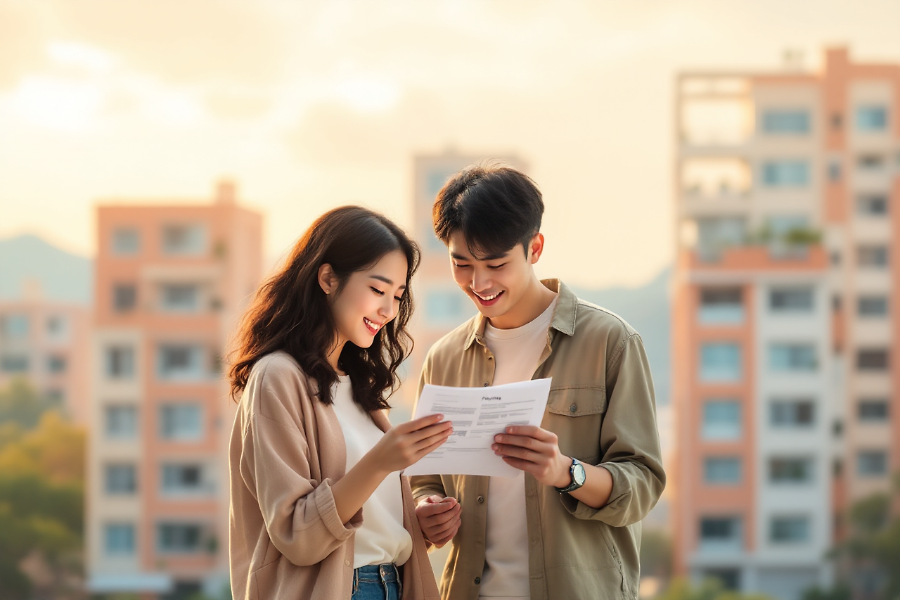 전세자금 대출 알아보고이ㅅ는 젊은 부부