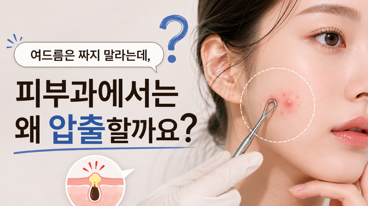 여드름 짜지말라면서 피부과에서 왜 압출하나요?
