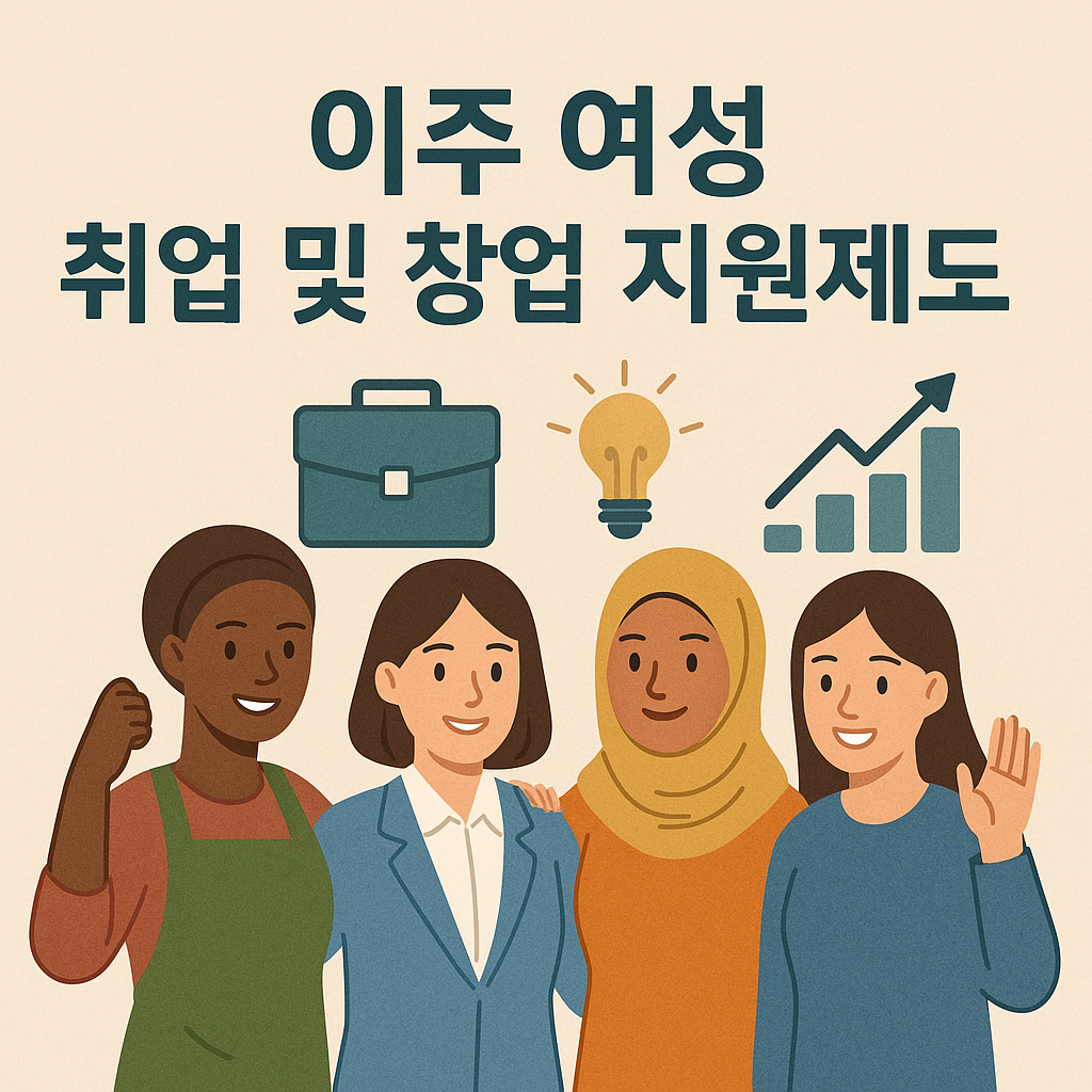 이주 여성 취업 및 창업 지원제도 포스터 이미지