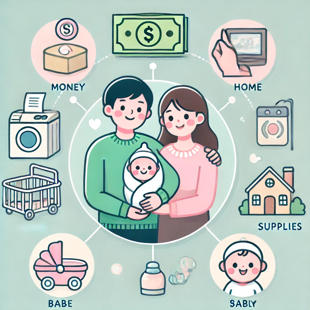 신생아 가족을 중심으로 한 금융 지원 인포그래픽