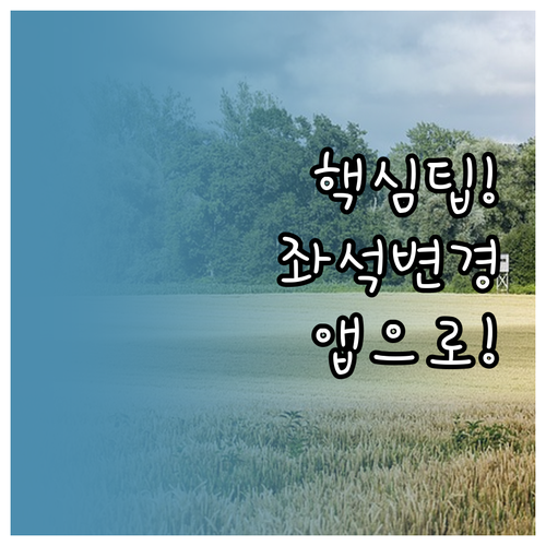 중국연합항공 좌석 변경, 앱에서 직접..