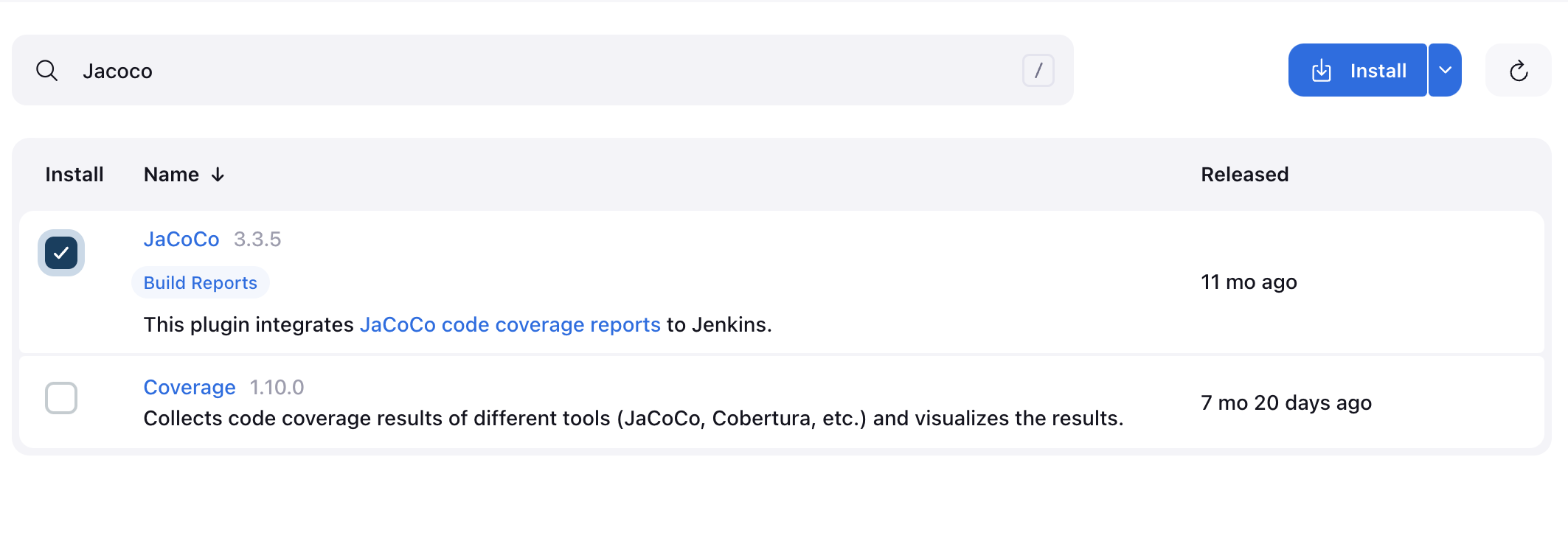 jacoco plugins