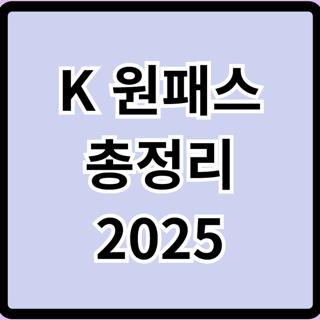 K 원패스 총정리 2025