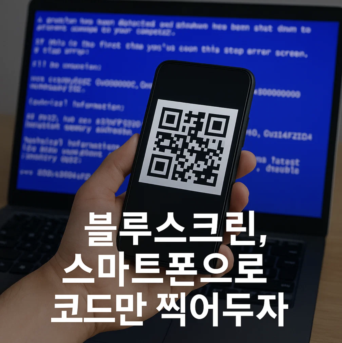 블루스크린, 스마트폰으로 코드만 찍어두자