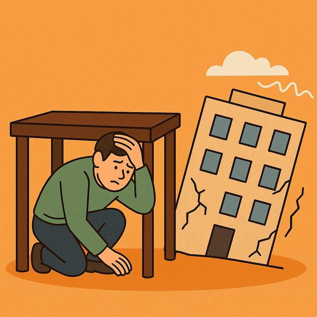 지진 발생 시 실내에서의 안전 대피 요령