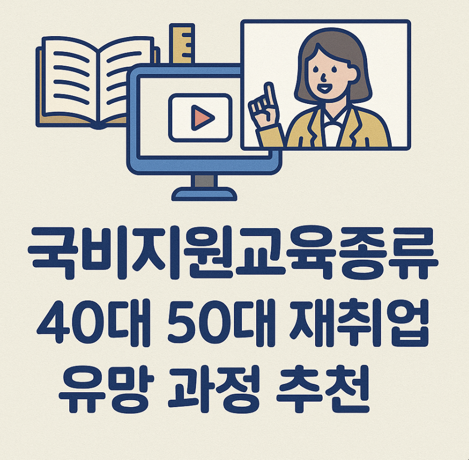 국비지원교육종류, 40대 50대 재취업 유망 과정 추천