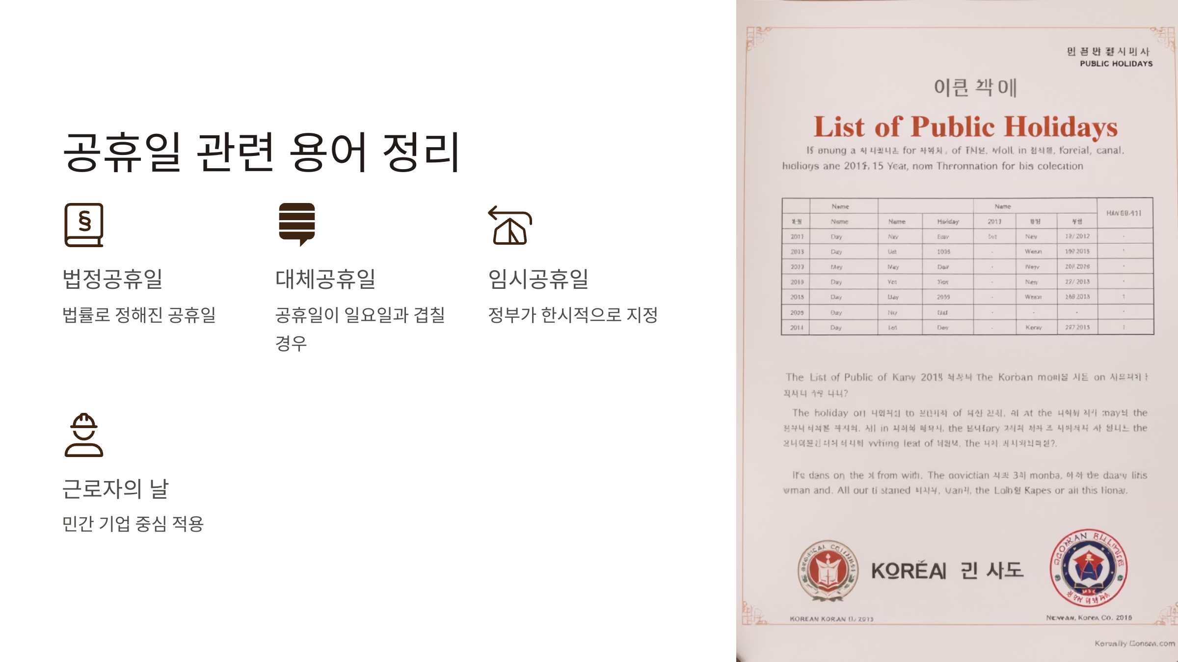 5월2일 임시공휴일 대체공휴일