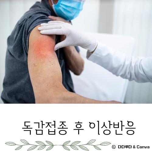 독감 접종후 증상 몸살 열 부으면 이상반응 생기면 신고