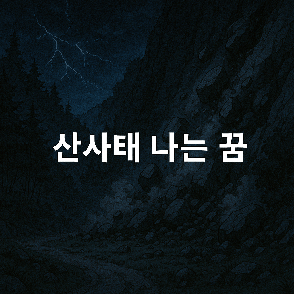 산사태 나는 꿈 해몽