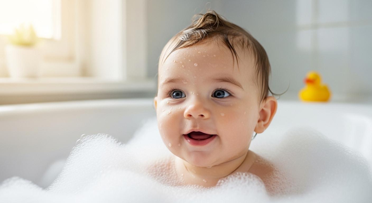 아기 열감기 목욕