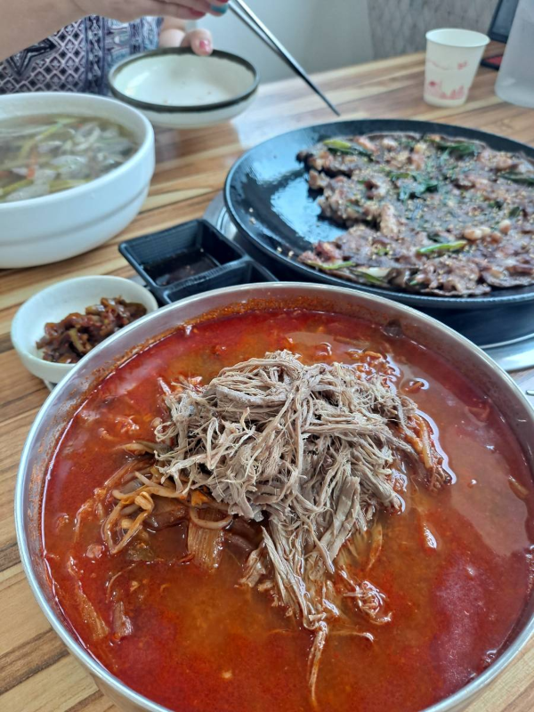 칼국수집 오늘 주문메뉴