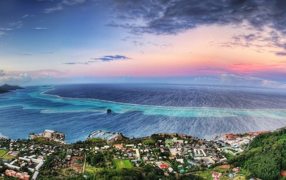 폴리네시아 타히티 라군