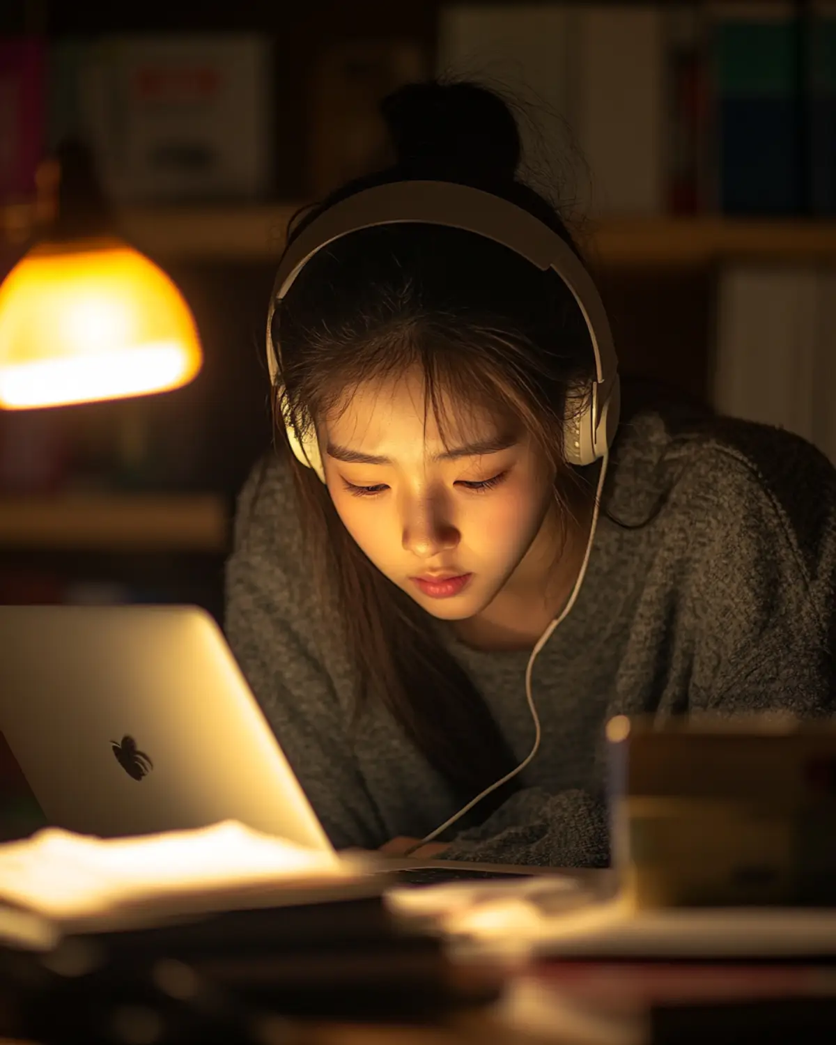 헤드셋끼고-공부하는-10대여자