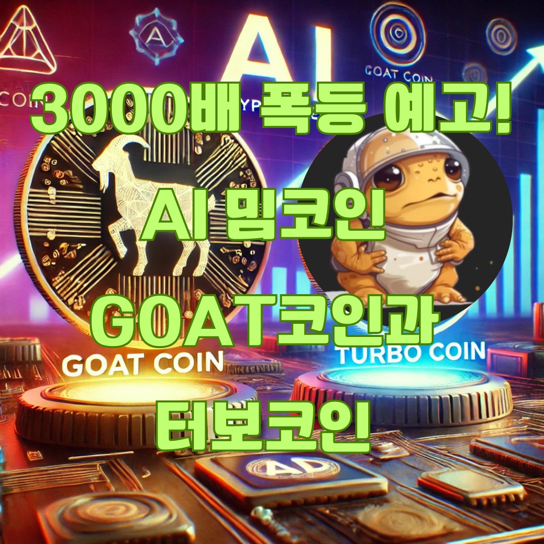 3000배 폭등할 AI밈코인: GOAT코인과 터보코인