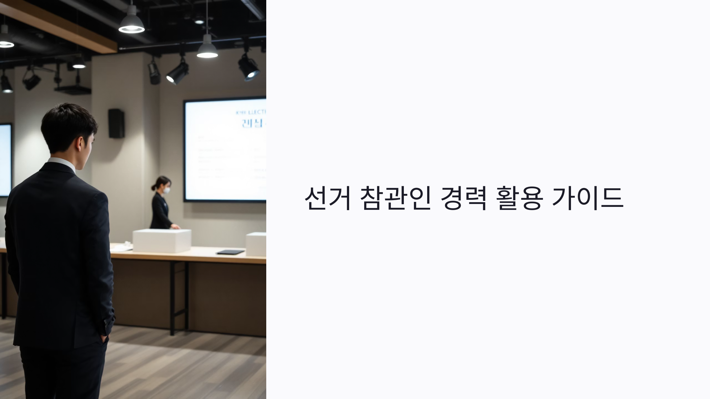 선거 참관인 자격증은 없지만 증명 가능한가?
