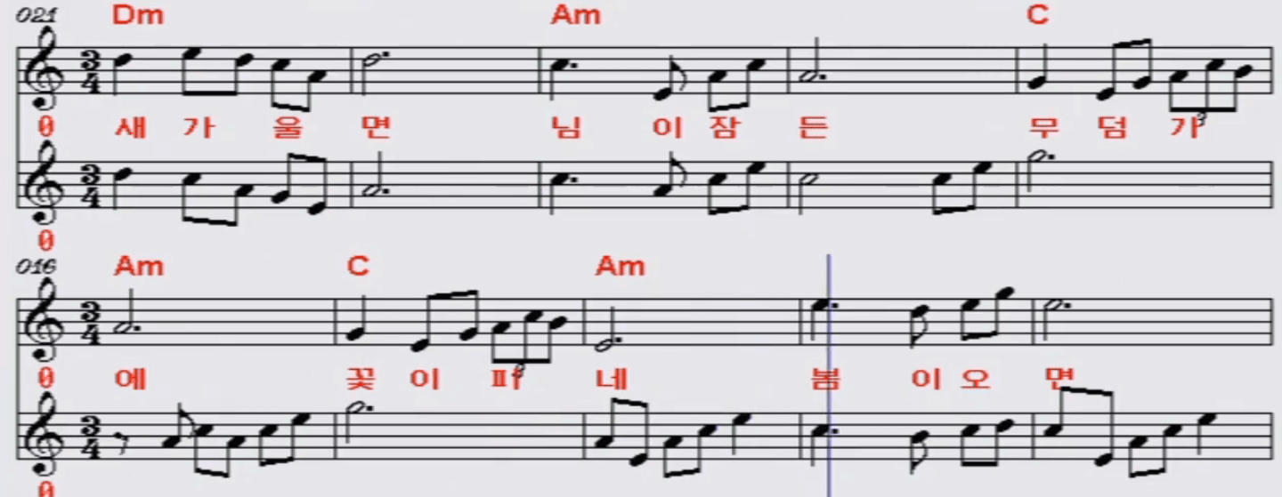 윤중식(남인수) 산유화 악보