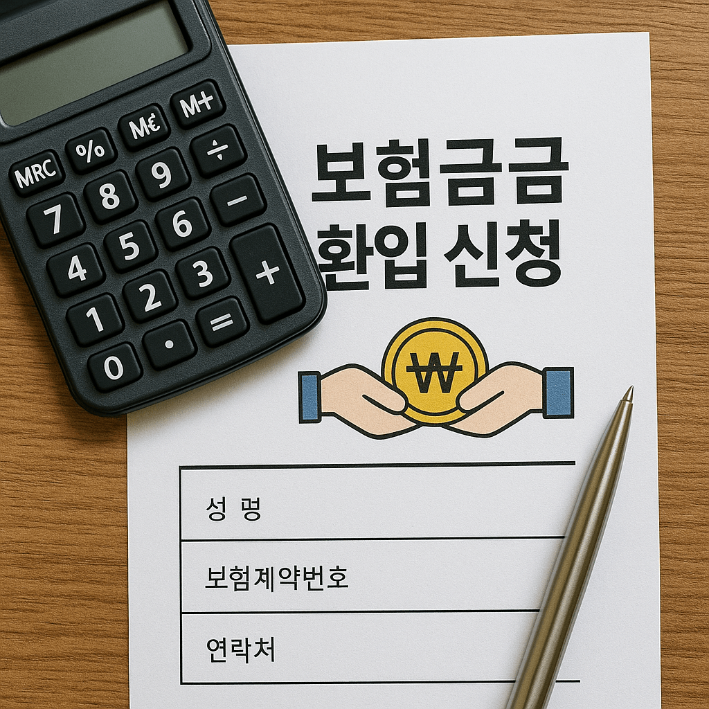보험금 환입 신청 방법