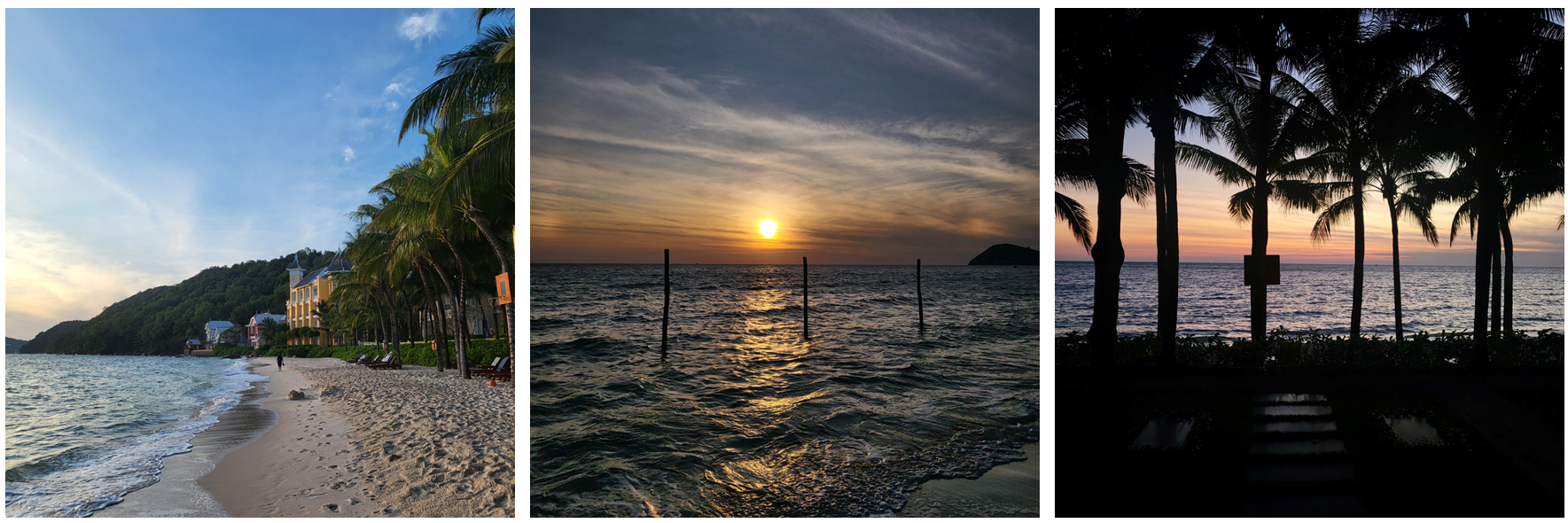 켐 비치의 일출과 일몰